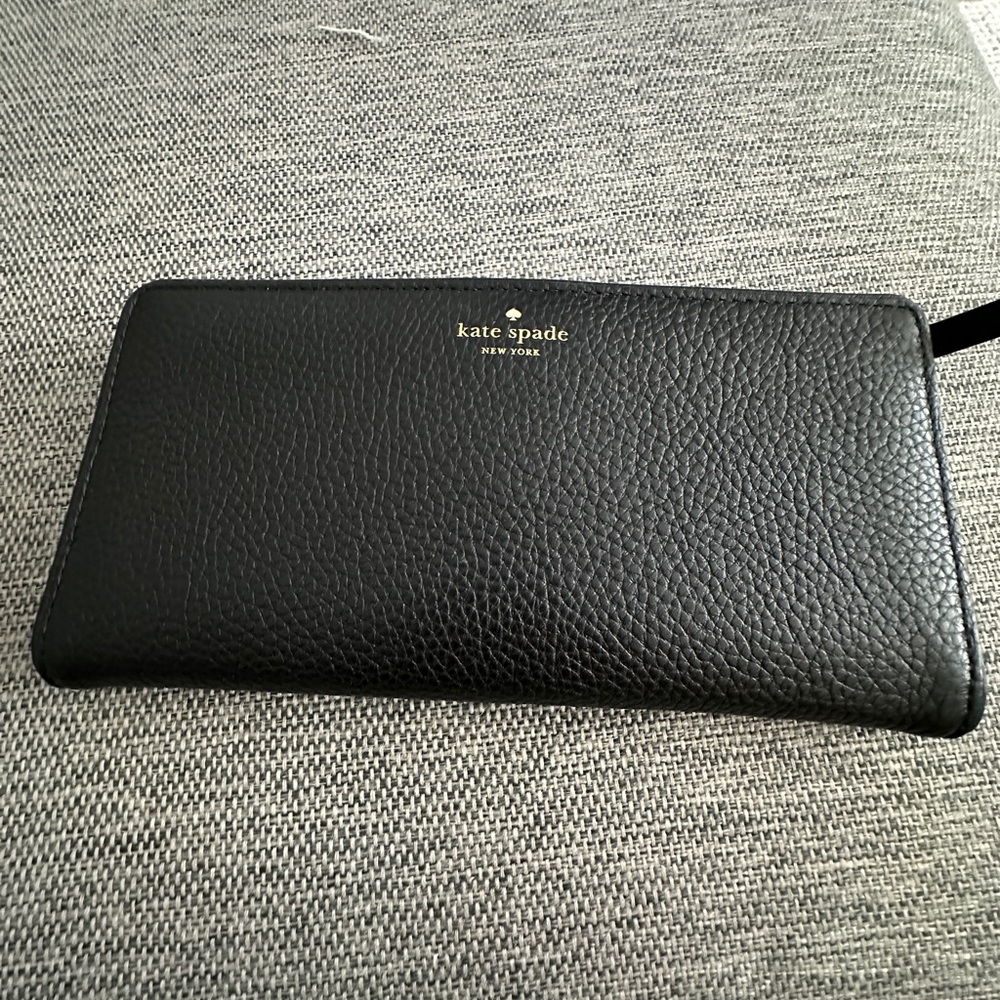 Kate Spade Black Pebbled Leather Clutch